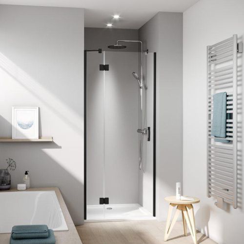 Душевая дверь Kermi Atea LI SFL 12020 3PK 120х200 стекло прозрачное профиль черный матовый