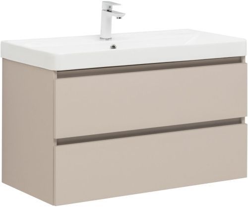 Тумба под раковину Aquanet Вега 2.0 00337944 89х46х50 подвесная цвет бежевый
