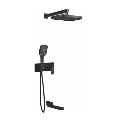 Душевая система Rose R1035H встраиваемая в стену цвет черный