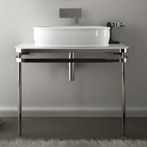 Консоль под раковину Artceram Azuley AZA003 71 01 bi/cr 90х50х70 напольная цвет хром