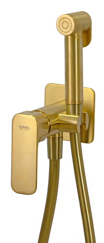 Гигиенический душ со смесителем Daniel TA645BP4DCDP золото брашированное