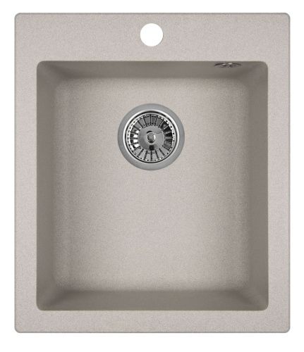 Кухонная мойка Granula 4201, БАЗАЛЬТ 42х49 цвет серый поверхность матовая