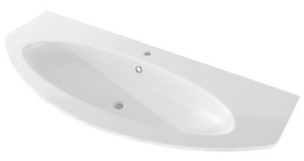 Раковина из искусственного камня Cezares EDEN 50178 122х52 подвесная цвет белый 1 отверстие под смеситель