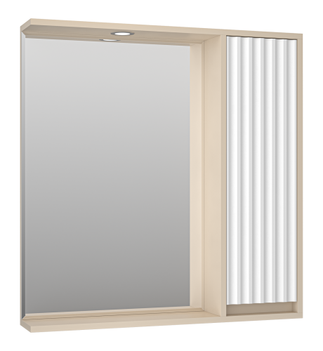 Зеркало-шкаф Brevita Balaton BAL-04080-03-01П 78х14х80 подвесной цвет белый/бежевый
