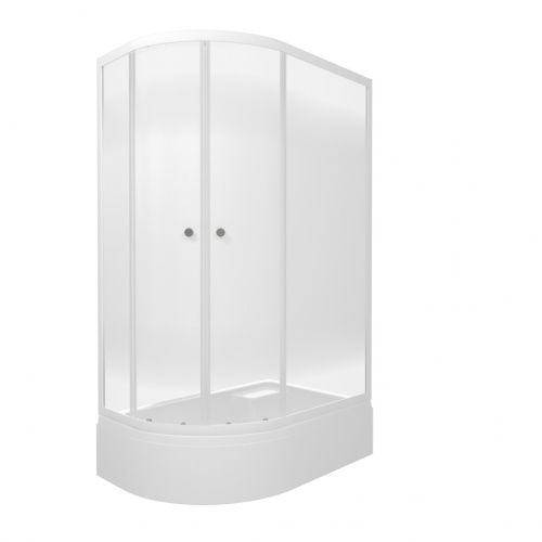 Душевой уголок Тритон Коралл Щ0000068952 120х80 стекло прозрачное с узором профиль белый с поддоном