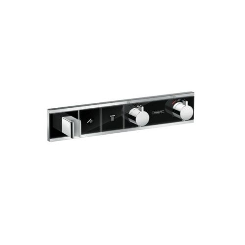 Смеситель Hansgrohe RainSelect 15355600 встраиваемый в стену черный/хром с термостатом
