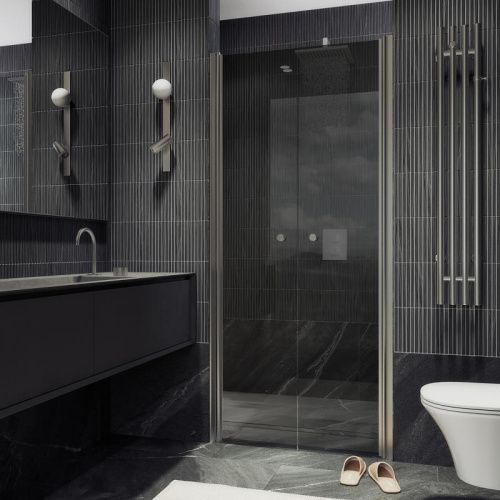 Душевая дверь Maybah Glass MGD-443-5 99х198 стекло тонированное профиль хром матовый