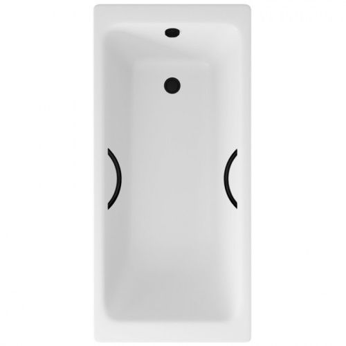 Ванна чугунная Delice Parallel DLR220505RB 170х70 пристенная прямоугольная без ножек с ручками
