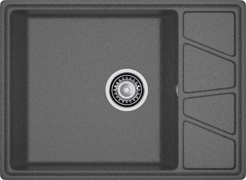 Кухонная мойка Granfest Vertex V-680L графит 68х50 цвет графит поверхность матовая