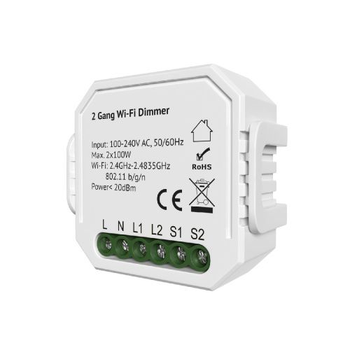 Двухканальное Wi-Fi реле-диммер Denkirs Relay (Релаы) RL1004-DM/1