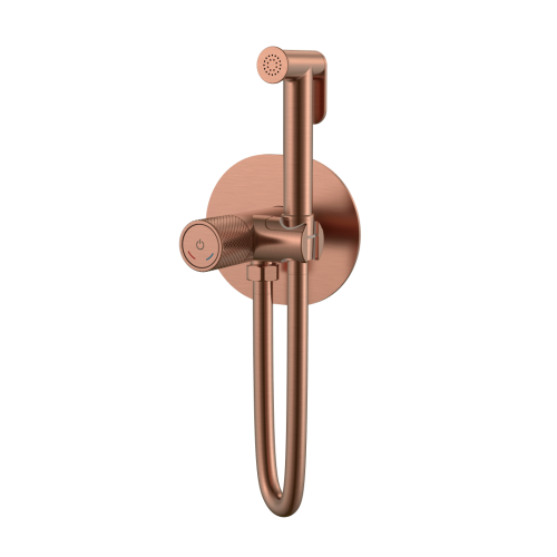 Гигиенический душ со смесителем Boheme Tech 157-CB медь брашированная