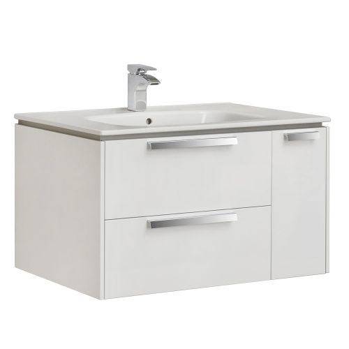 Тумба под раковину Roca LAGO 7.8572.9.680.6 80х45х49 подвесная цвет белый глянцевый