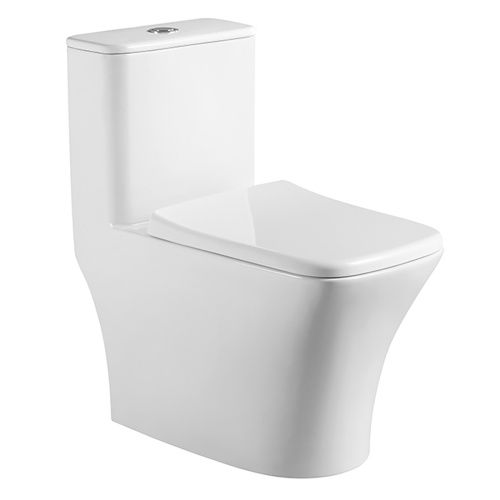 Унитаз напольный с бачком Azario TEANO AZ-8621 белый с сиденьем микролифт каскадный смыв