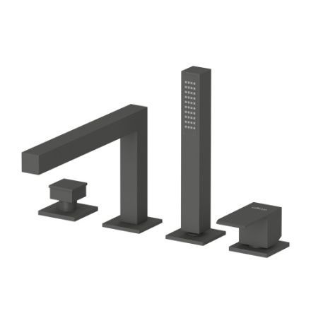 Смеситель Cezares PORTA PORTA-BVDM4-NOP на борт ванны черный матовый