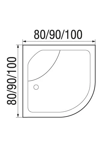Душевая кабина River NARA LIGHT 80/15 MT (10000001686) 80х80 четверть круга с крышей ориентация универсальная - фото 4