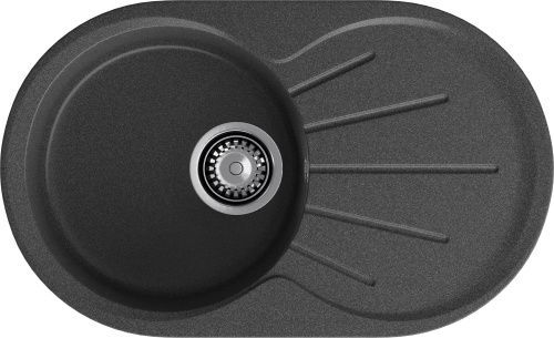 Кухонная мойка Granfest Rondo R-750L графит 75х46 цвет графит поверхность матовая