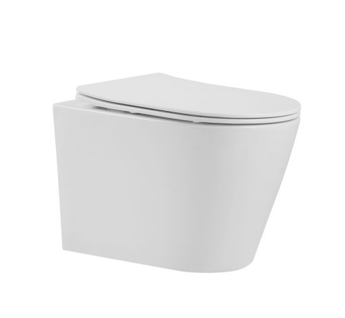 Унитаз подвесной Iberica Blanca Burgos alto IB.BRA.234.1B1 белый с сиденьем микролифт безободковый смыв торнадо