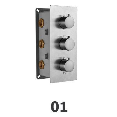 Смеситель для душа RGW Shower Panels 21140541-11 встраиваемый в стену хром с термостатом