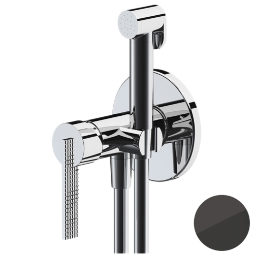 Гигиенический душ со смесителем Daniel ANC645BP4DCCF черный хром