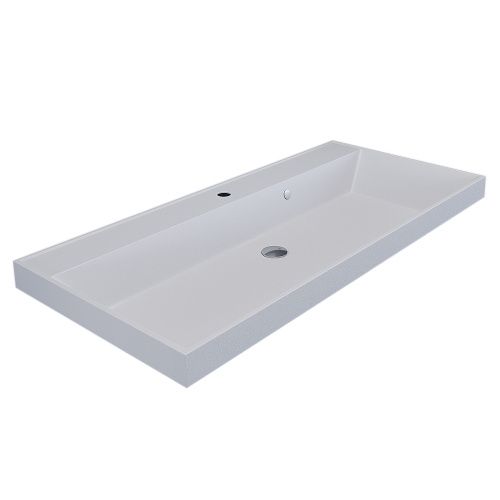 Раковина из искусственного камня Uperwood Classic Quartz 293020632 100х45 полувстраиваемая цвет белый