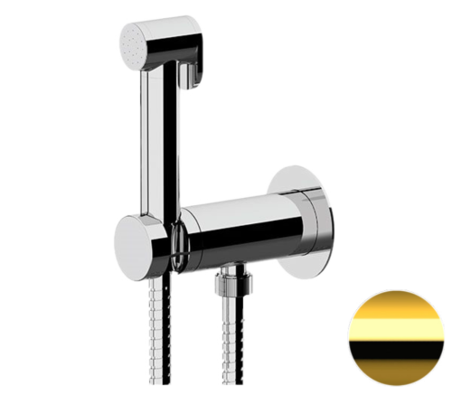 Гигиенический душ со смесителем Remer X61PWDO золото глянцевое