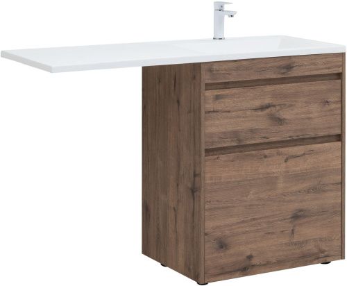 Тумба под раковину Aquanet Токио 00333652 130х48х89 напольная цвет темное дерево