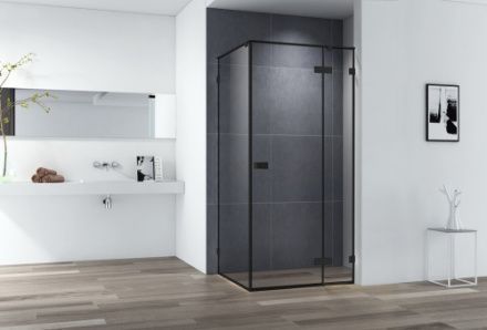 Душевой уголок Cezares BELLAGIO BELLAGIO-A-1-100-C-NERO 100х100 стекло прозрачное профиль черный без поддона