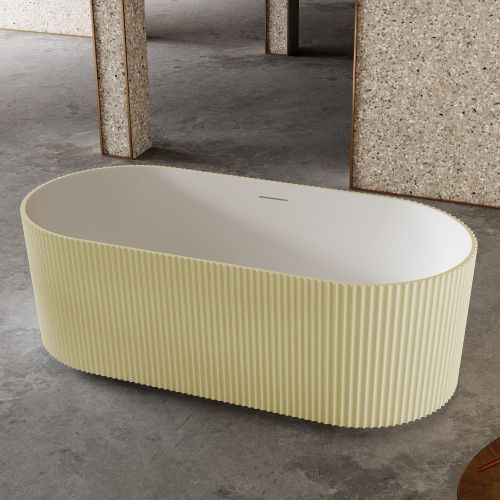 Ванна из искусственного камня Abber Stein AS9601MS 170х75 отдельностоящая овальная с ножками