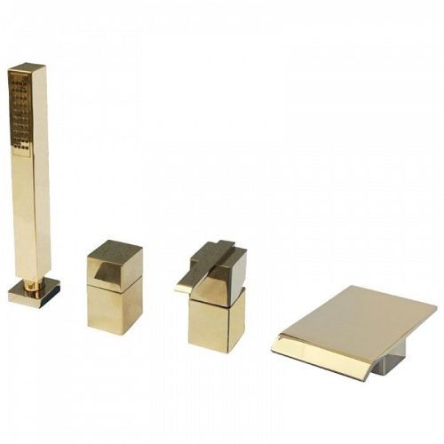 Смеситель RavSlezak LOIRA LR573.5PZ на борт ванны золото