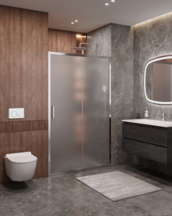 Душевая дверь Cezares MOLVENO MOLVENO-BF-1-120-P-Cr 120х195 стекло рифленое профиль хром глянцевый