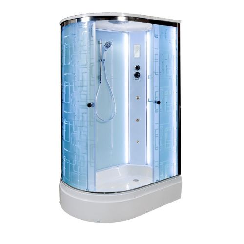 Душевая кабина AvaCan EM2712RLED+GM 120х80 асимметричная с крышей ориентация правая