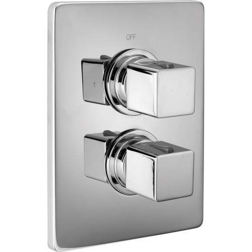 Смеситель для душа Cisal Cubic CU01810021 встраиваемый в стену хром (внешняя часть) с термостатом