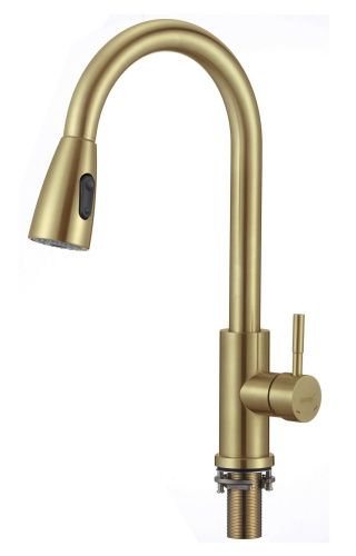 Смеситель для кухни Savol S-002806C на столешницу золото матовое