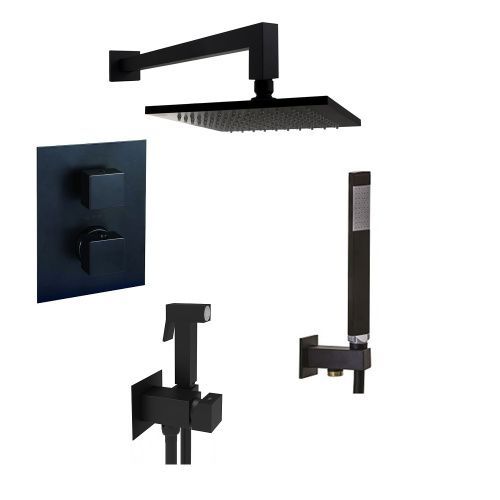 Душевая система Paffoni Elle KITZLEQ518NO/M встраиваемая в стену с термостатом