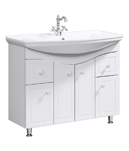 Тумба под раковину Aqwella Y FR0110 103х35х82 напольная цвет белый