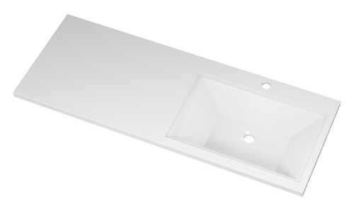 Раковина мебельная из литьевого мрамора Misty Гавана 120 правая 5217120 120х48 над стиральной машиной цвет белый