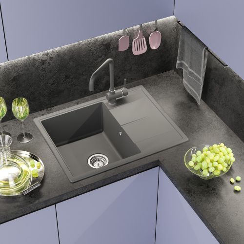Кухонная мойка Misty Titan TIT-65х51-04 65х51 цвет серый