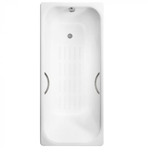 Ванна чугунная Delice Aurora DLR230606R-AS 170х75 пристенная прямоугольная без ножек с отверстиями под ручки