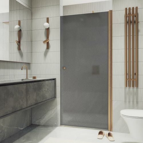 Душевая дверь Maybah Glass MGD-813-2 90х198 стекло тонированное профиль бронза