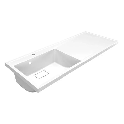 Раковина из литьевого мрамора Azario Paola Magenta 111 см CS00078450 подвесная цвет белый 1 отверстие под смеситель