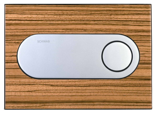 Клавиша смыва механическая Schwab Circle 5800815 цвет дерево/хром