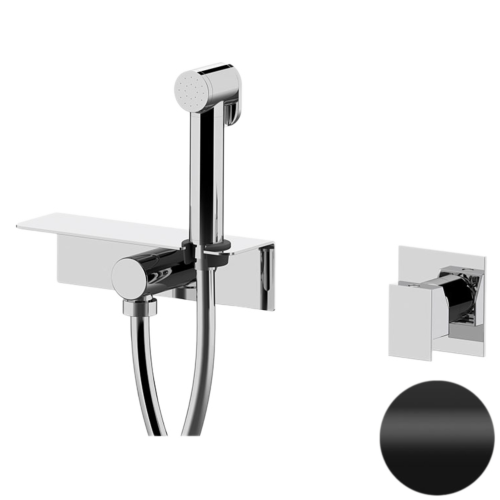 Гигиенический душ со смесителем Daniel SK646Z4DCT15 черный матовый