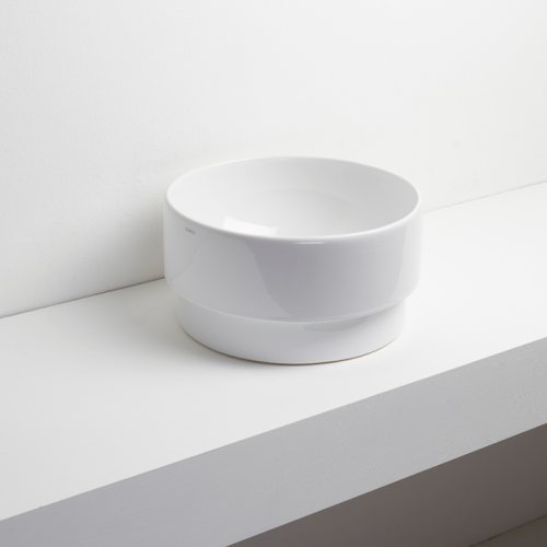 Раковина керамическая Simas Po-mo 37 см PO01bi полувстраиваемая цвет белый без отверстий под смеситель