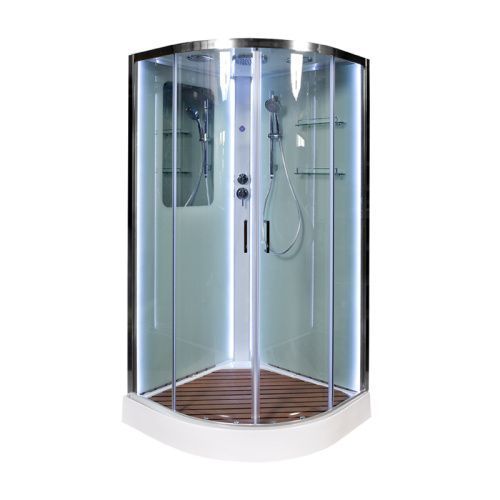 Душевая кабина AvaCan A01LEDKN 100х100 четверть круга с крышей ориентация универсальная