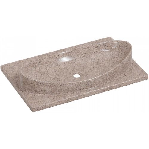 Раковина из искусственного камня СанТа 900142 70х45 подвесная цвет речной песок 1 отверстие под смеситель