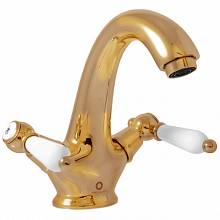 Смеситель RavSlezak MORAVA RETRO MK529.5KZ на раковину золото