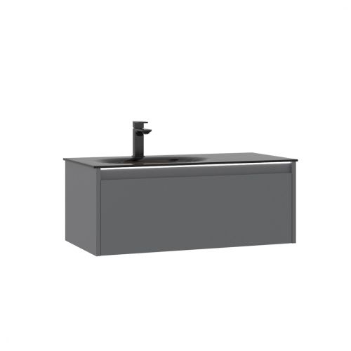 Тумба с раковиной Orka Lisbon 5001430 90х50х35 цвет серый матовый