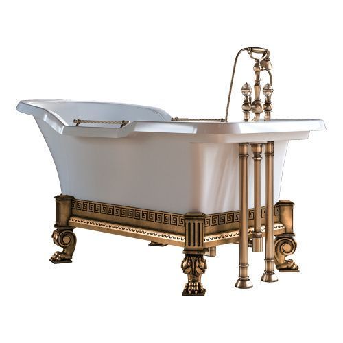 Ванна из искусственного мрамора Migliore IMPERO AFFUSTO 26341 180х87 отдельностоящая прямоугольная с ножками