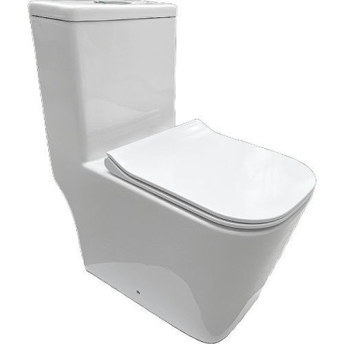 Унитаз-компакт напольный с бачком Тритон Mono Щ0000057977 белый с сиденьем микролифт безободковый каскадный смыв
