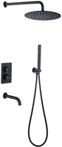 Душевая система Allen Brau Priority 5.31014-31 встраиваемая в стену цвет черный с термостатом
